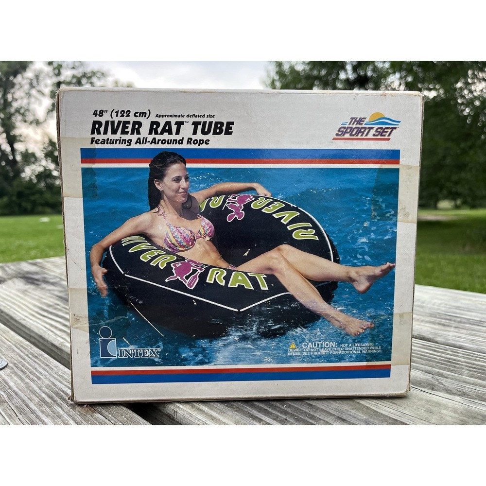 Vintage Intex Sport Set 48" River Rat Tube All-Around Rope Tough Vinyl SEALED